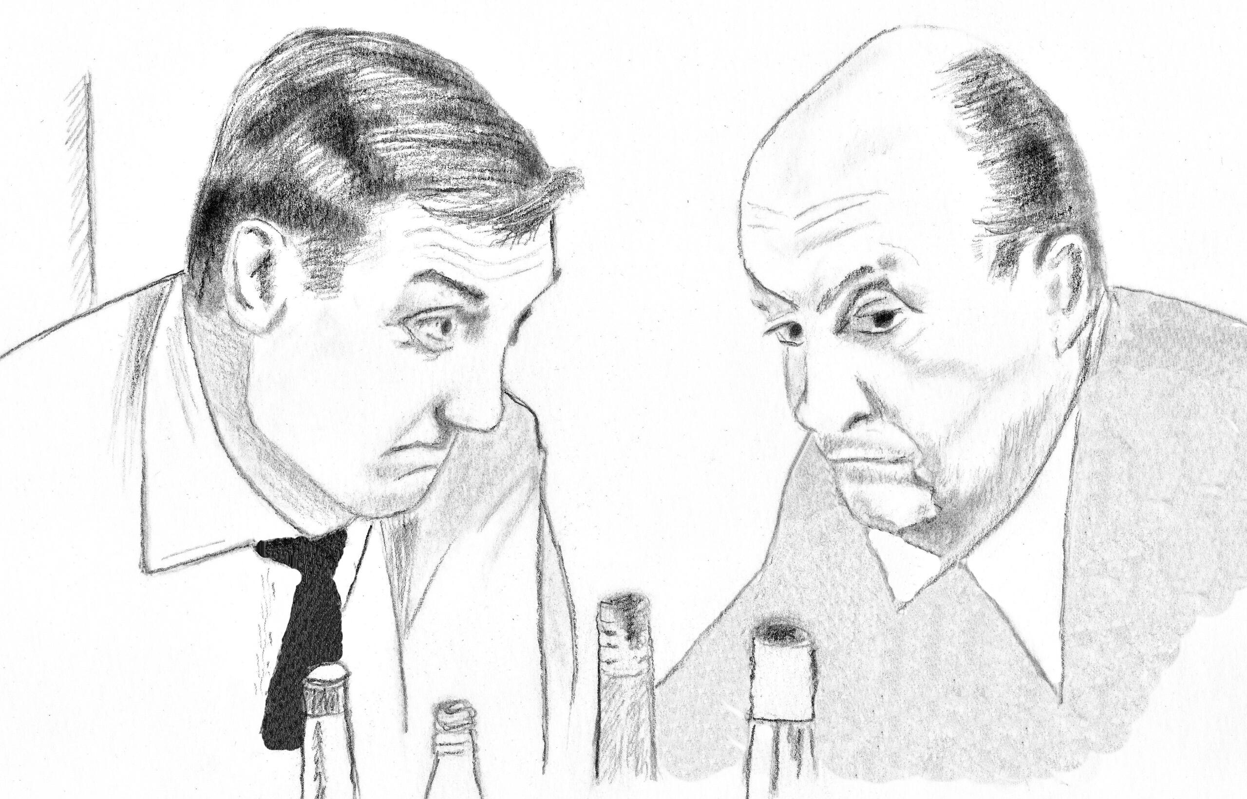 Lino Ventura & Bernard Blier dans Les tontons flingueurs